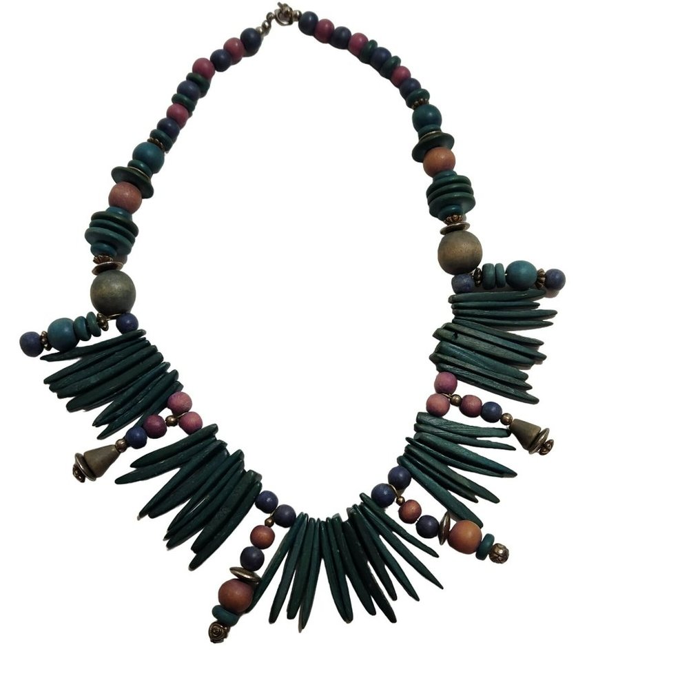Bohemian Boho Tribal Boho Beaded Bib Necklace
